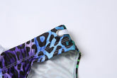Rainbow Leopard Print Swim Briefs